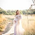 maternity-photoshoot-dress-rental-fitted-soft-pink-with-wrap-2
