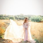 maternity-photoshoot-dress-rental-fitted-soft-pink-with-wrap-3
